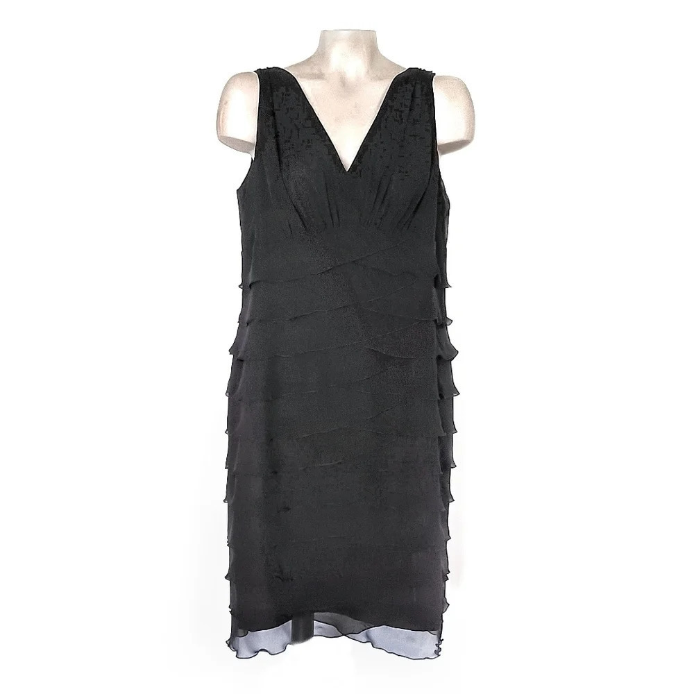 Jones Wear NWT Layered Vnecj Cocktail Dress 14
